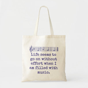 Life Seems To Go On - Music Quote Tote Bag