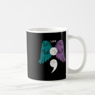Life Semicolon Wings Suicide Awareness Mental Heal Coffee Mug