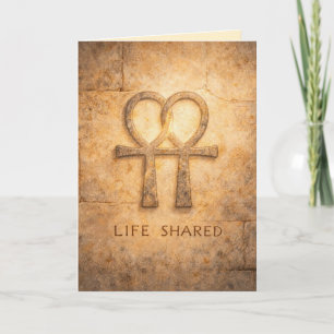 Life Shared Ankh Valentine Egyptian Symbol  Card