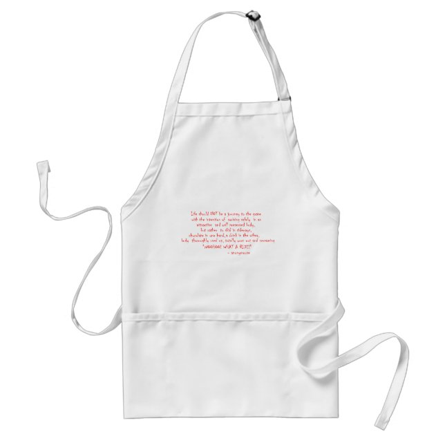 Life should not be a journey standard apron (Front)