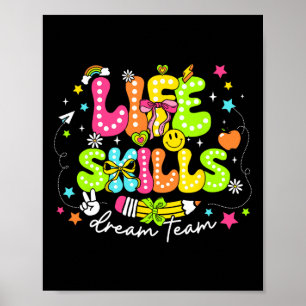 Life Skills Dream Team First Day Of School Retro G Poster