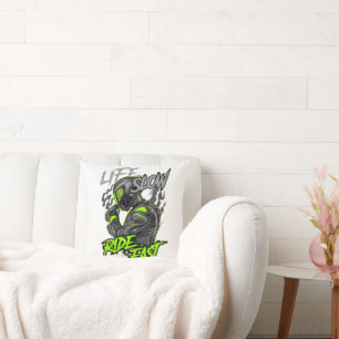 LIFE SLOW RIDE FAST LIFESTYLE  CUSHION