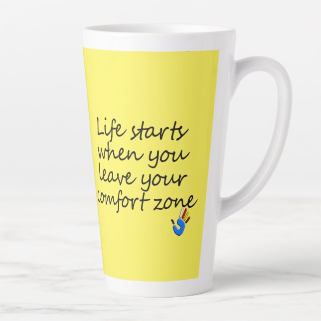 life starts ... latte mug (Right)