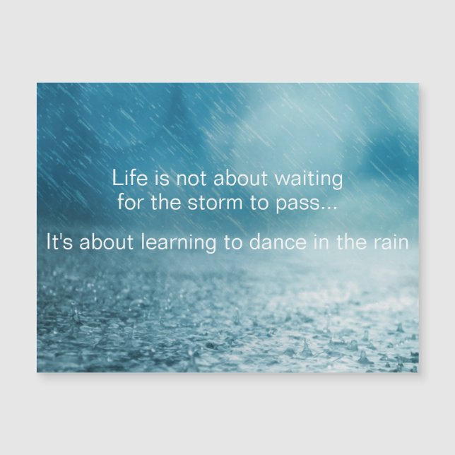 Life Struggles Inspirational Quote Rain - Magnet (Front)