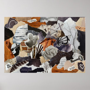 life style Atmosphere colour grey, brown, black an Poster