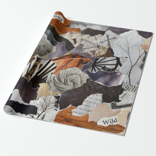 life style Atmosphere colour grey, brown, black an Wrapping Paper