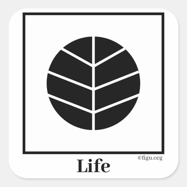 Life Symbol Square Sticker (Front)