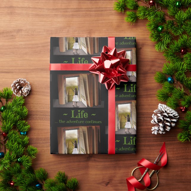 Life, the adventure continues wrapping paper (Holiday Gift)
