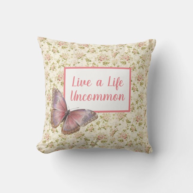 Life Uncommon Butterfly Cushion (Front)