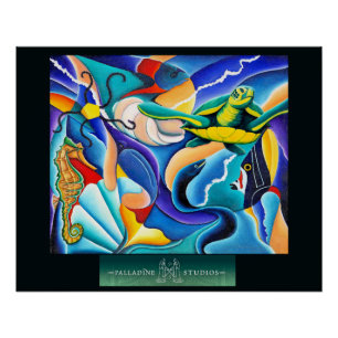 'Life Under the Sea' Glossy Poster