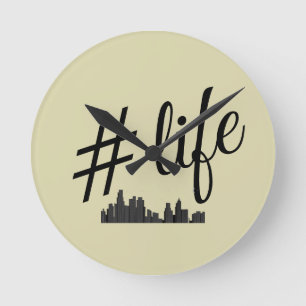 Life wall clock for city life lovers