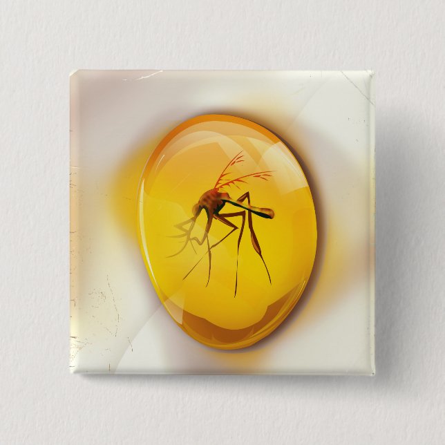 Life will find a way 15 cm square badge (Front)