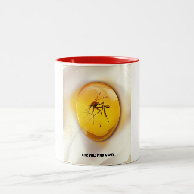 Life will find a way Two-Tone coffee mug (Center)