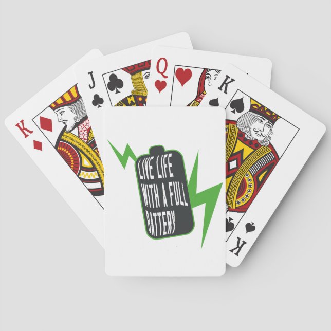 Life with a Full Battery Playing Cards (Back)