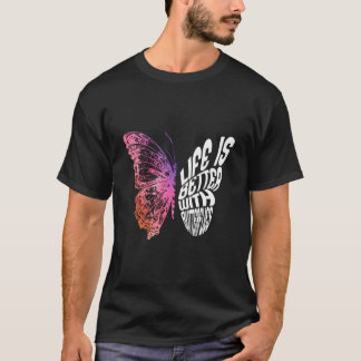 Life With Butterflies Nature Wildlife Insects T-Shirt