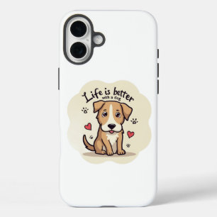 Life With Dogs iPhone 16 Plus Case