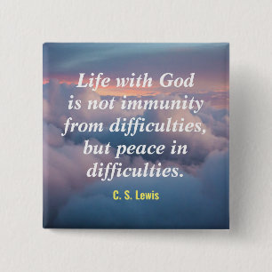 Life With God Quote Button