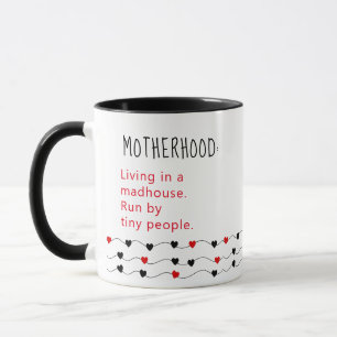 Life with Little People   Motherhood Quotes Mug