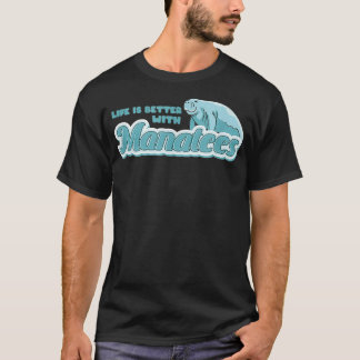 Life With Manatees Sea Animal Wildlife Nature  T-Shirt