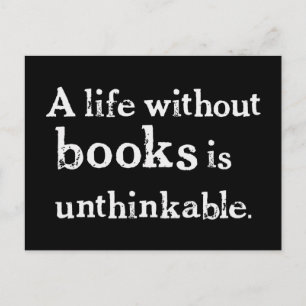 Life Without Books Postcard