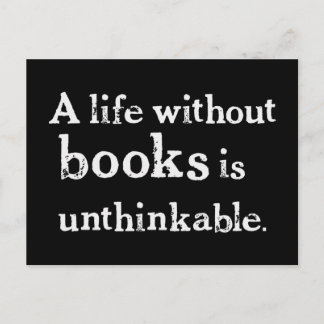 Life Without Books Postcard