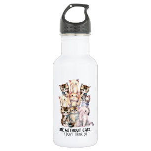 Life Without Cats 532 Ml Water Bottle
