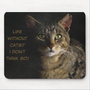 Life without cats? I don’t think so! custom funny Mouse Pad