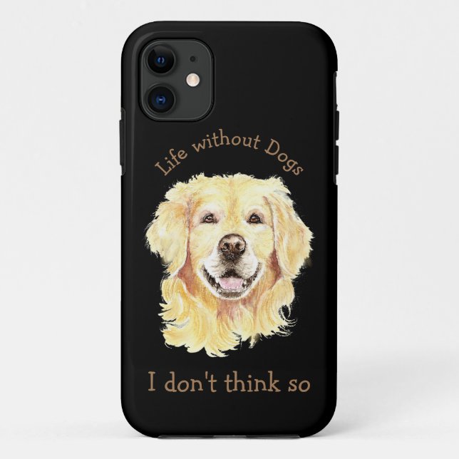Life without Dogs Fun Quote Custom Photo Case-Mate iPhone Case (Back)