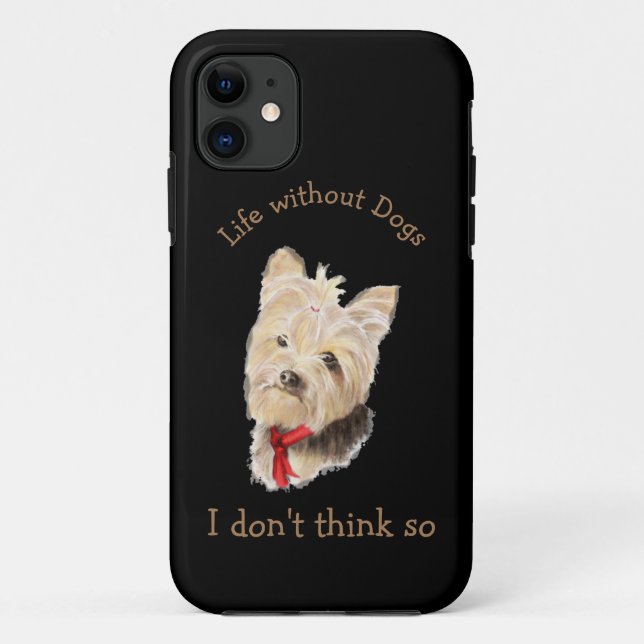 Life without Dogs Fun Quote Custom Photo Case-Mate iPhone Case (Back)
