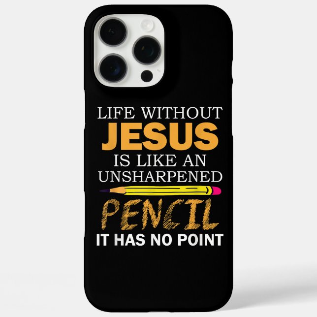 Life Without Jesus Funny Christian Religious Faith Case-Mate iPhone Case (Back)