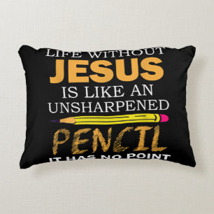 Life Without Jesus Funny Christian Religious Faith Decorative Cushion
