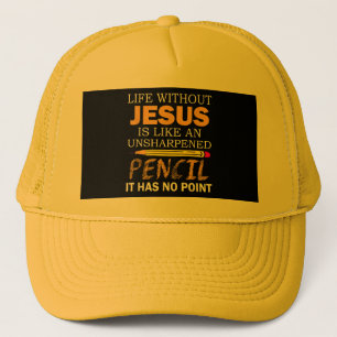Life Without Jesus Funny Christian Religious Faith Trucker Hat