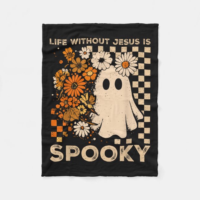 Life Without Jesus Is Soky Floral Christian Hallow Fleece Blanket (Front)