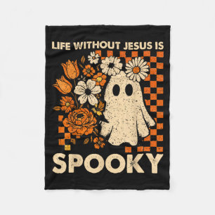 Life Without Jesus Is Soky Floral Christian Hallow Fleece Blanket