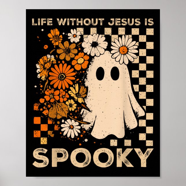 Life Without Jesus Is Soky Floral Christian Hallow Poster (Front)