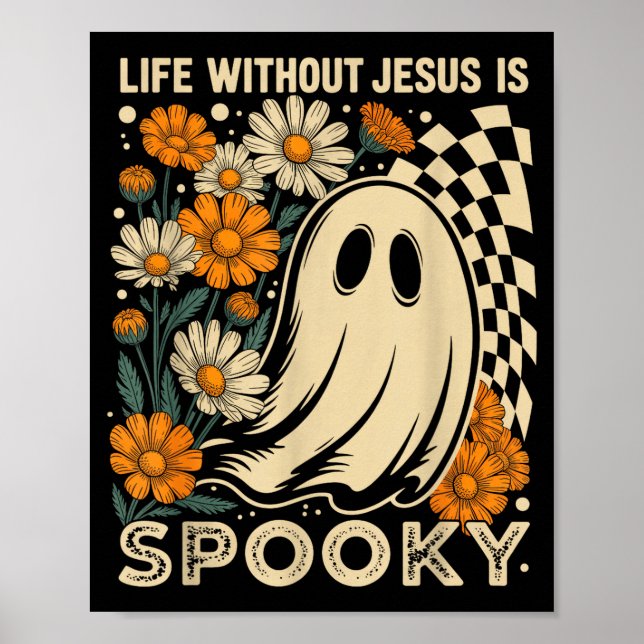Life Without Jesus Is Soky Floral Christian Hallow Poster (Front)