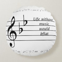 "Life Without Music Would B♭" Printable Poster