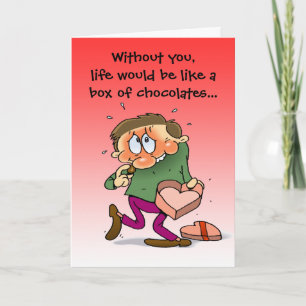 Life Without You Funny Cartoon Valentine Holiday Card