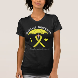 Life Yellow Umbrella Ribbon Suicide Awareness T-Shirt