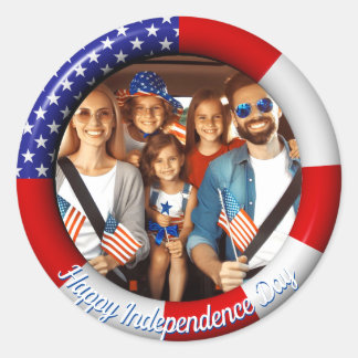 Lifebelt for Independece Day Classic Round Sticker