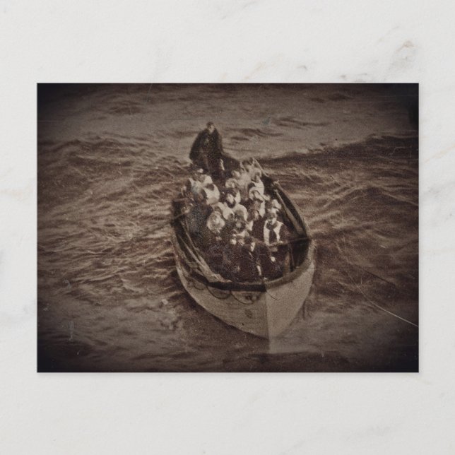 Lifeboat from the RMS Titanic Postcard (Front)