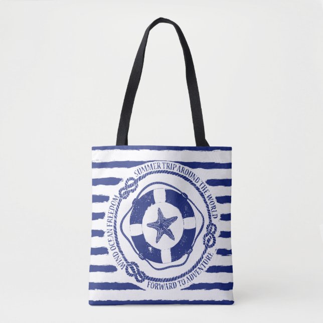 Lifebuoy And Starfish Tote Bag (Front)