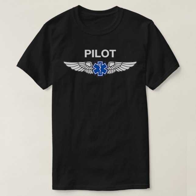 Lifeflight medevac EMS Pilot wings t  T-Shirt (Design Front)