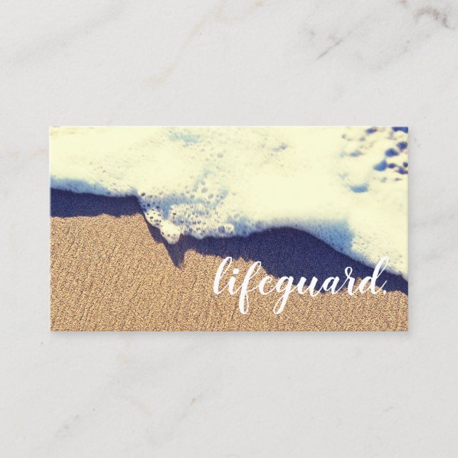 lifeguard beached wave business card (Front)