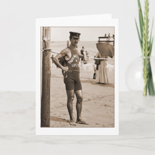 Lifeguard Brighton Beach 1905 Card