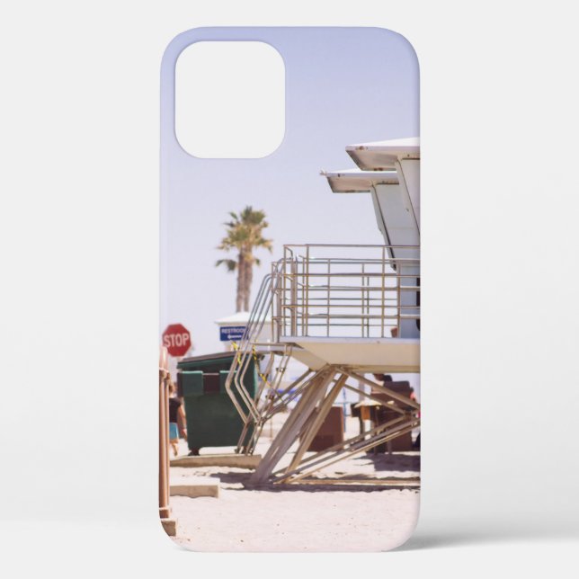 Lifeguard houses under bright skty Case-Mate iPhone case (Back)