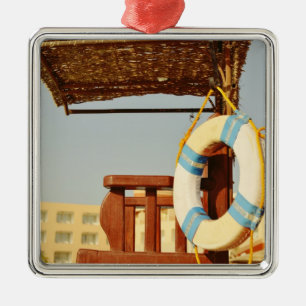 Lifeguard seat metal tree decoration