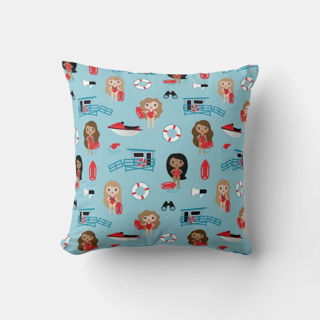 Lifeguard Throw Pillow (Front)