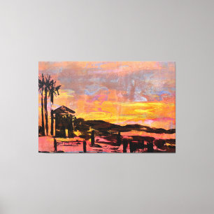 lifeguard tower dana canvas print