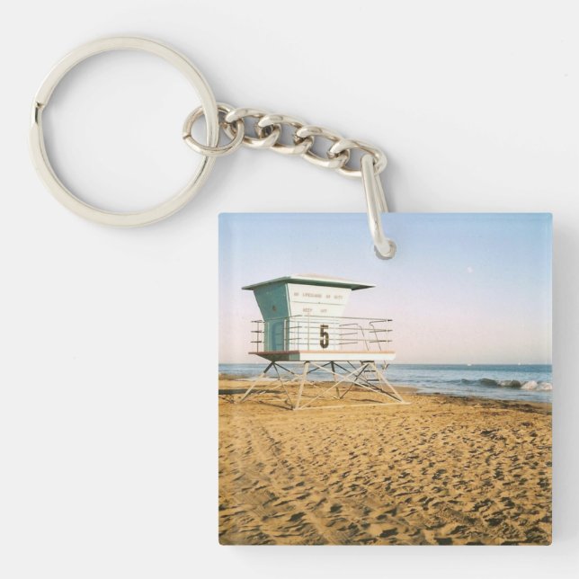 Lifeguard Tower in Santa Cruz Key Ring (Front)